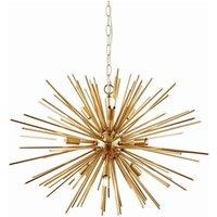 Netlighting Orta 9 Light Spherical Pendant Satin Brushed Gold Plate G9