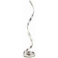 Netlighting Aria Integrated LED Floor Lamp Chrome Effect Plate & White Acrylic 1 Light IP20 in Grey