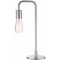 Netlighting Rubens 1 Light Table Lamp Chrome Plate E27 in Grey