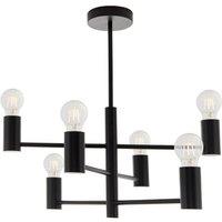 Netlighting Studio 6 Light Semi Flush Light Matt Black E27