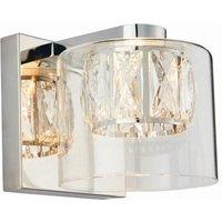 Netlighting Verina 1 Light Wall Chrome Glass G9 in Clear