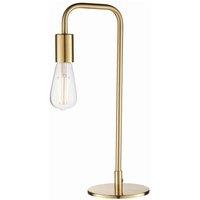Netlighting Rubens 1 Light Table Lamp Satin Brushed Gold Plate E27