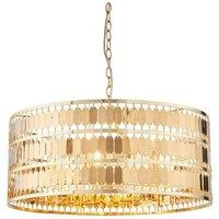 Netlighting Eldora 5 Light Round Ceiling Pendant Gold Effect Plate E14