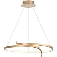 Netlighting Rafe LED Ceiling Pendant Matt Brushed Gold & White Silicone