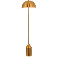 Netlighting Nova Floor Lamp Antique Brass Plate & Gloss White 1 Light IP20 E27 in Gold