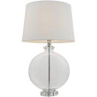Netlighting Gideon Table Lamp Clear Glass Nickel Plate Shade