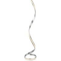 Netlighting Aria Integrated Led Floor Lamp Silver Leaf White Acrylic