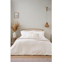 Murmur 'Iris' Cotton Percale Duvet Cover in White | Size: Double
