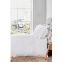 Murmur 'Catherine' Cotton Percale Duvet Cover in Ivory | Size: King