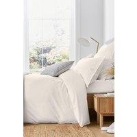 Murmur 'Linen Rich Plain Dye Still' Duvet Cover in Ivory | Size: Double