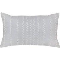 Sanderson 'Etchings & Roses' Cotton Cushion in Silver | Size: 50 cm x 30 cm