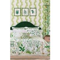 Sanderson 'Sycamore & Oak' Cotton Sateen Duvet Cover Set in Green | Size: Double