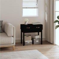 Berkfield Home Console Table Black 76.5x40x75 cm Solid Wood Pine