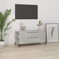 Berkfield Home TV Cabinet Concrete Grey 102x44.5x50 cm Engineered Wood