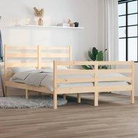 Berkfield Home Bed Frame Solid Wood Pine 160x200 cm in Brown