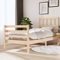 Berkfield Home Bed Frame Solid Wood 90x200 cm in Brown