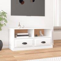 Berkfield Home TV Cabinet High Gloss White 93x35.5x45 cm Engineered Wood