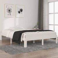 Berkfield Home Bed Frame White Solid Wood Pine 140x200 cm