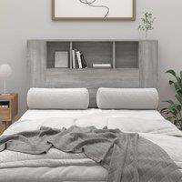 Berkfield Home Headboard Cabinet Grey Sonoma 120x18.5x104.5 cm