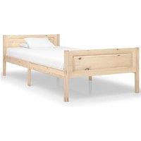 Berkfield Home Bed Frame Solid Pinewood 100x200 cm in Brown