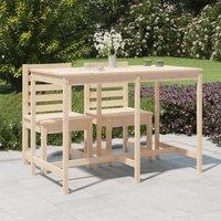 Berkfield Home Garden Table 159.5x82.5x110 cm Solid Wood Pine in Brown