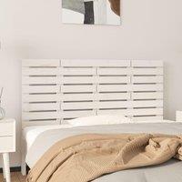 Berkfield Home Wall Headboard White 126x3x63 cm Solid Wood Pine | Size: 126 x 3 x 63 cm