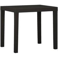 Berkfield Home Garden Table Anthracite 79x65x72 cm Plastic in Black | Size: 79 x 65 x 72 cm