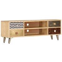 Berkfield Home TV Cabinet 120x30x40 cm Solid Mango Wood in Brown | Size: 120 x 30 x 40 cm