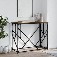 Berkfield Home Console Table Brown Oak 100x40x80 cm Engineered Wood | Size: 100 x 40 x 80 cm