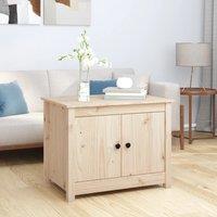 Berkfield Home Coffee Table 71x49x55 cm Solid Wood Pine in Brown | Size: 71 x 49 x 55 cm