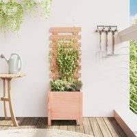Berkfield Home Garden Planter with Rack 39x39.5x114 cm Solid Wood Douglas in Brown