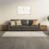 Berkfield Home Coffee Tables with Metal Legs 2 pcs Smoked Oak 50x50x40 cm in Brown | Size: 50 x 50 x 40 cm