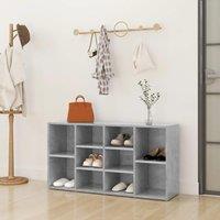 Berkfield Home Shoe Bench Concrete Grey 103x30x54.5 cm Engineered Wood