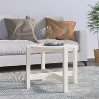 Berkfield Home Coffee Table White 62.5x45 cm Solid Wood Pine