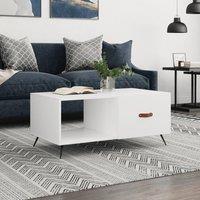 Berkfield Home Coffee Table White 90x50x40 cm Engineered Wood | Size: 90 x 50 x 40 cm