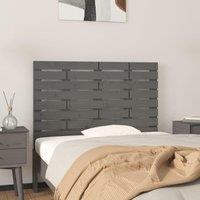 Berkfield Home Wall Headboard Grey 96x3x63 cm Solid Wood Pine | Size: 96 x 3 x 63 cm