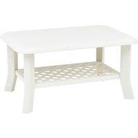 Berkfield Home Coffee Table White 90x60x46 cm Plastic | Size: 90 x 60 x 46 cm