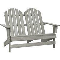 2-Seater Garden Adirondack Chair Solid Fir Wood Grey