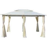 Berkfield Home Garden Marquee with Curtains 4x3 m White