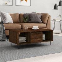 Berkfield Home Coffee Table Brown Oak 90x50x36.5 cm Engineered Wood