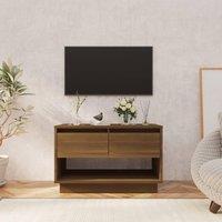 Berkfield Home TV Cabinet Brown Oak 70x41x44 cm Engineered Wood | Size: 70 x 41 x 44 cm