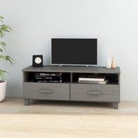 Berkfield Home TV Cabinet HAMAR Light Grey 106x40x40 cm Solid Wood Pine | Size: 106 x 40 x 40 cm
