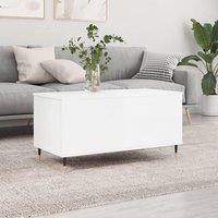 Berkfield Home Coffee Table High Gloss White 90x44.5x45 cm Engineered Wood