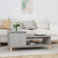 Berkfield Home Coffee Table Concrete Grey 100x50x45 cm Engineered Wood | Size: 100 x 50 x 45 cm