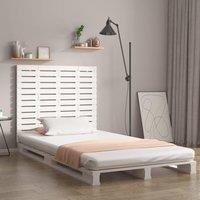Berkfield Home Wall Headboard White 96x3x91.5 cm Solid Wood Pine