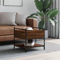 Berkfield Home Coffee Table Brown Oak 50x50x50 cm Engineered Wood | Size: 50 x 50 x 50 cm