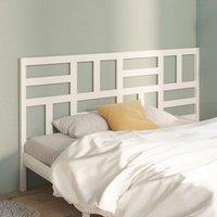 Berkfield Home Bed Headboard White 206x4x104 cm Solid Wood Pine | Size: 206 x 4 x 104 cm