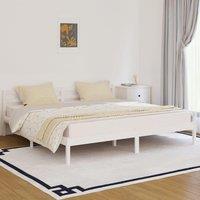 Berkfield Home Day Bed Solid Wood Pine 200x200 cm Super King White
