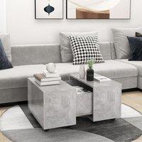Berkfield Home Coffee Table Concrete Grey 60x60x38 cm Engineered Wood | Size: 60 x 60 x 38 cm
