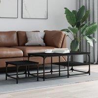 Berkfield Home Nesting Coffee Tables 2 pcs Black Engineered Wood